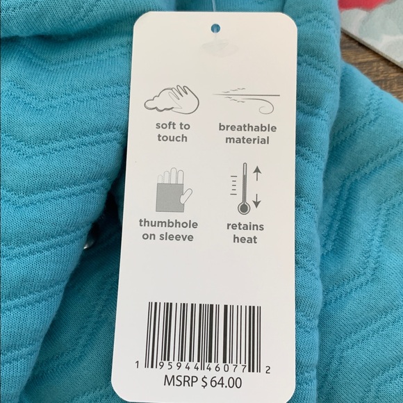 Jones New York Sport Top With Kangaroo Pouch On The Front Blue Size 1X - Picture 6 of 8